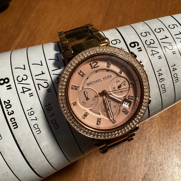 Michael Kors Rose Gold-tone/Tortoise Women’s Watch MK-5538 - Picture 8 of 16